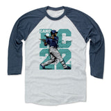 Mens Baseball T-Shirt Indigo / Ash