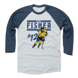 Mens Baseball T-Shirt Indigo / Ash
