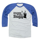Mens Baseball T-Shirt Royal / Ash