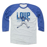 Mens Baseball T-Shirt Royal / Ash