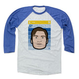 Mens Baseball T-Shirt Royal / Ash