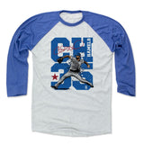 Mens Baseball T-Shirt Royal / Ash