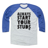 Mens Baseball T-Shirt Royal / Ash
