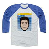 Mens Baseball T-Shirt Royal / Ash
