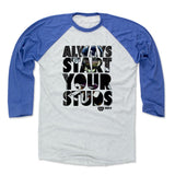 Mens Baseball T-Shirt Royal / Ash