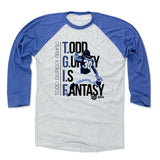 Mens Baseball T-Shirt Royal / Ash