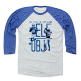 Mens Baseball T-Shirt Royal / Ash