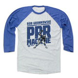 Mens Baseball T-Shirt Royal / Ash