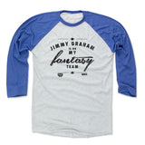 Mens Baseball T-Shirt Royal / Ash