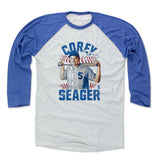 Mens Baseball T-Shirt Royal / Ash