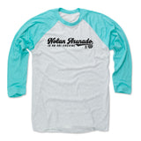 Mens Baseball T-Shirt Turquoise / Ash