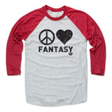 Mens Baseball T-Shirt Red / Ash