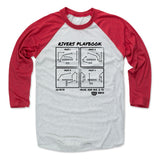 Mens Baseball T-Shirt Red / Ash