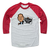 Mens Baseball T-Shirt Red / Ash