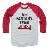 Mens Baseball T-Shirt Red / Ash