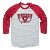 Mens Baseball T-Shirt Red / Ash