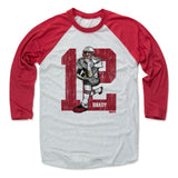 Mens Baseball T-Shirt Red / Ash