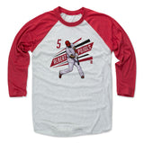 Mens Baseball T-Shirt Red / Ash