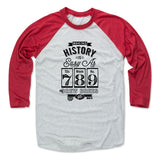 Mens Baseball T-Shirt Red / Ash