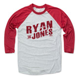 Mens Baseball T-Shirt Red / Ash
