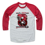 Mens Baseball T-Shirt Red / Ash