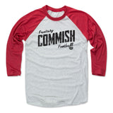 Mens Baseball T-Shirt Red / Ash