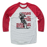 Mens Baseball T-Shirt Red / Ash