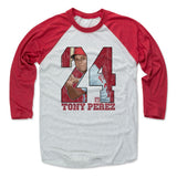Mens Baseball T-Shirt Red / Ash