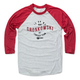 Mens Baseball T-Shirt Red / Ash