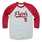 Mens Baseball T-Shirt Red / Ash