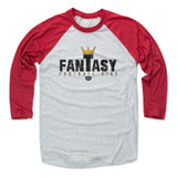 Mens Baseball T-Shirt Red / Ash
