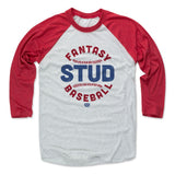 Mens Baseball T-Shirt Red / Ash
