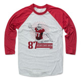 Mens Baseball T-Shirt Red / Ash