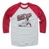 Mens Baseball T-Shirt Red / Ash