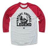 Mens Baseball T-Shirt Red / Ash