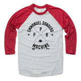 Mens Baseball T-Shirt Red / Ash