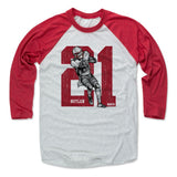 Mens Baseball T-Shirt Red / Ash