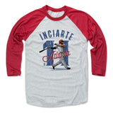 Mens Baseball T-Shirt Red / Ash