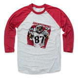 Mens Baseball T-Shirt Red / Ash