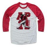 Mens Baseball T-Shirt Red / Ash