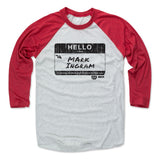 Mens Baseball T-Shirt Red / Ash