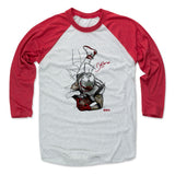 Mens Baseball T-Shirt Red / Ash