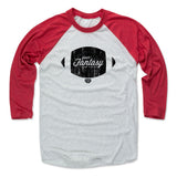 Mens Baseball T-Shirt Red / Ash