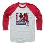 Mens Baseball T-Shirt Red / Ash