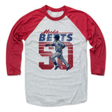Mens Baseball T-Shirt Red / Ash