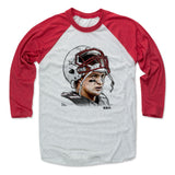 Mens Baseball T-Shirt Red / Ash