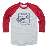 Mens Baseball T-Shirt Red / Ash