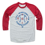Mens Baseball T-Shirt Red / Ash