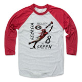 Mens Baseball T-Shirt Red / Ash