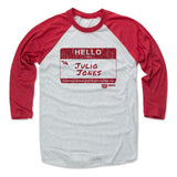 Mens Baseball T-Shirt Red / Ash